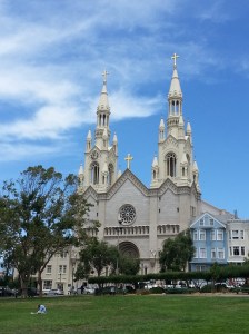 The beautiful Cathedral of Saints Peter and Paul is also on Washington Square.