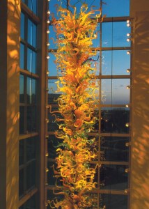 Chihuly in the lobby of OKCMOA